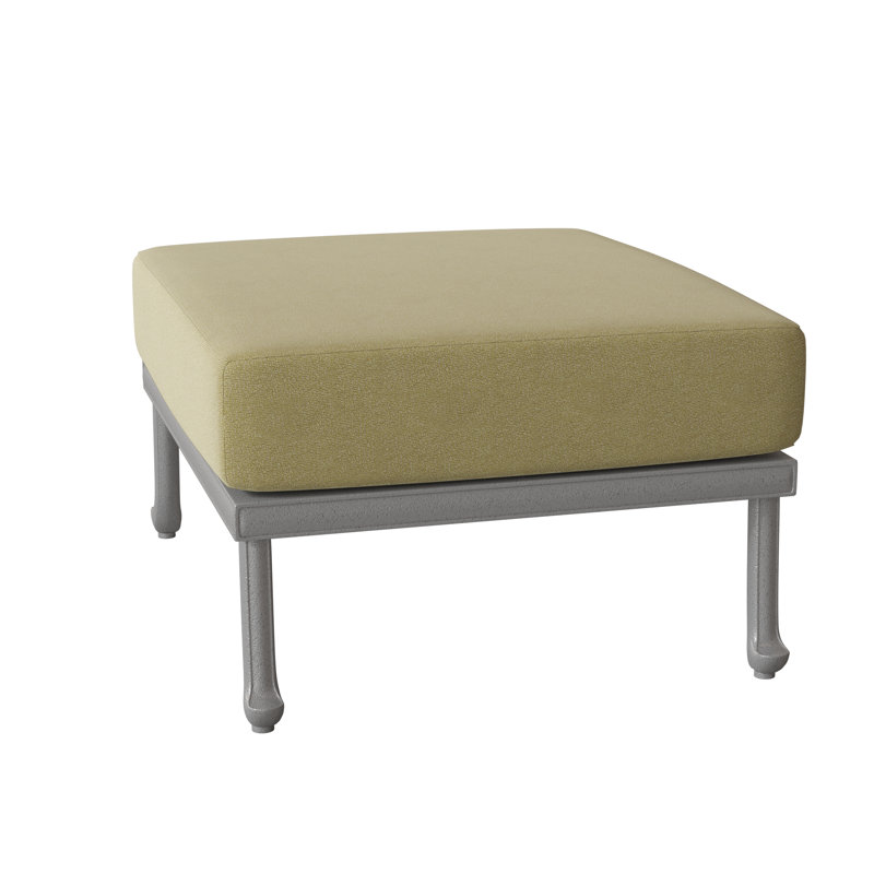 Casa Outdoor Ottoman, Pewter, Pique Gravel Sunbrella®