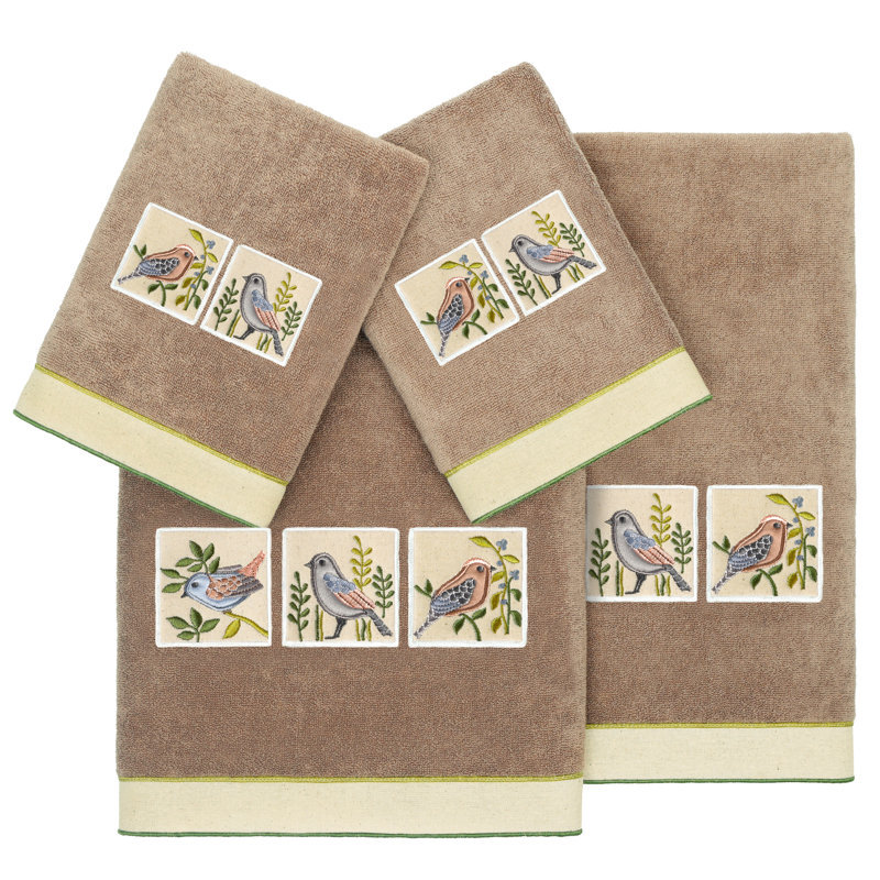 4 Piece Turkish Cotton Towel Set, Cocoa