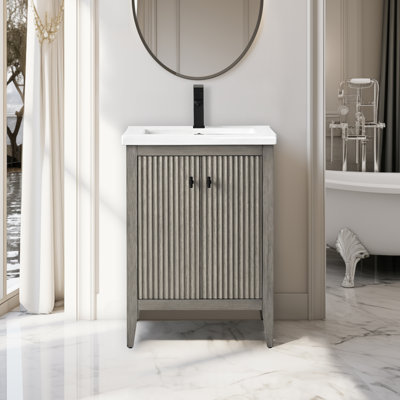 Single Bathroom Vanity with Ceramic Top