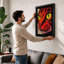 Bold Gaze Cat Graphic - Framed Print-1296354894-1296354892