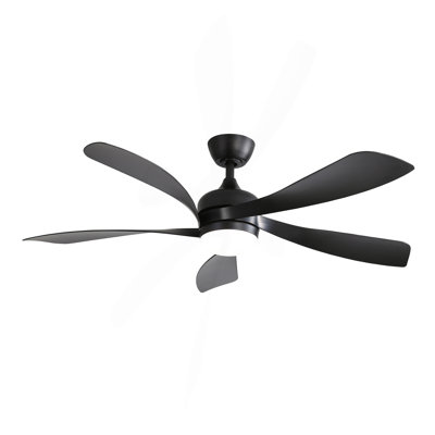52 Inch Modern Ceiling Fan With 3 Color Dimmable 5 ABS Blades Remote Control Reversible DC Motor With Led Light