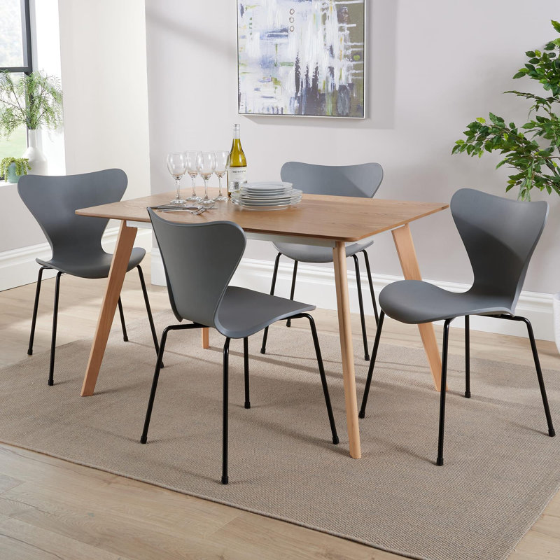 Velva 4 - Person Dining Set, Grey