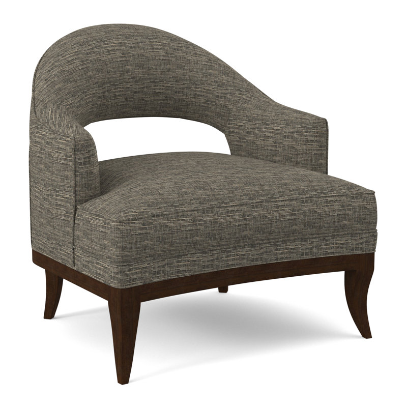 Mariposa Armchair, American Walnut, Filigree Ivory 100% Polyester