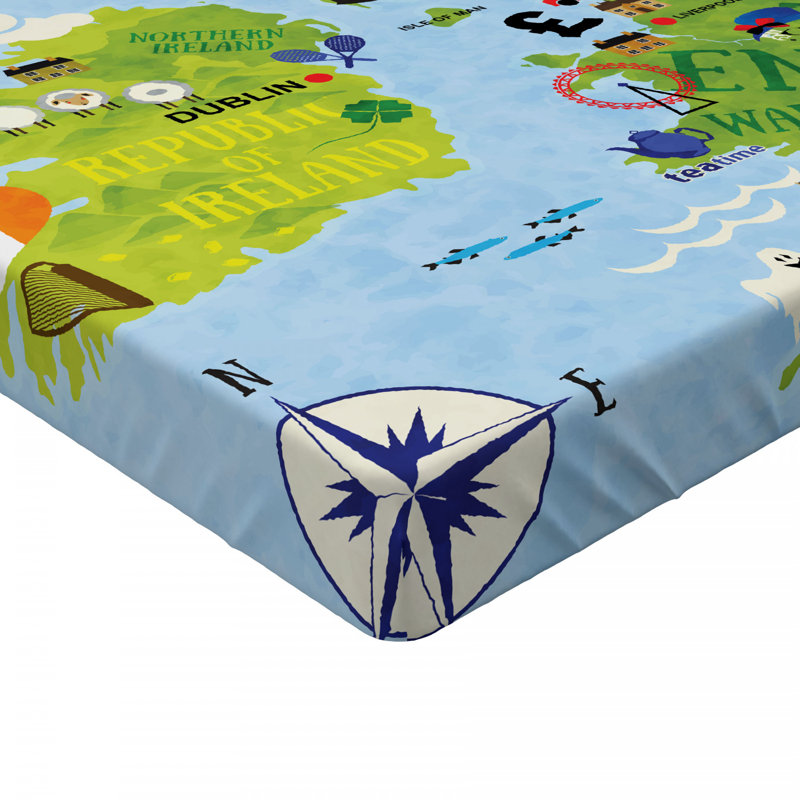 Wanderlust Microfiber Fitted Sheet, Queen Fitted Sheet