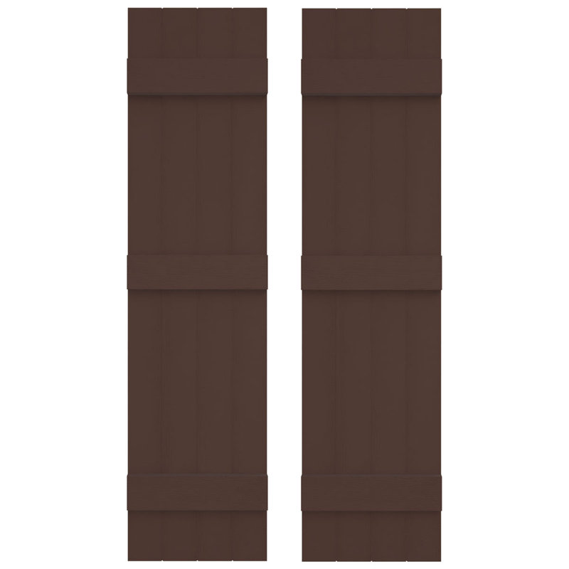 Builders Edge, volets sur mesure TailorMade jointés, volets Board-n-Batten, avec volets à volets, Vert minuit, 62"