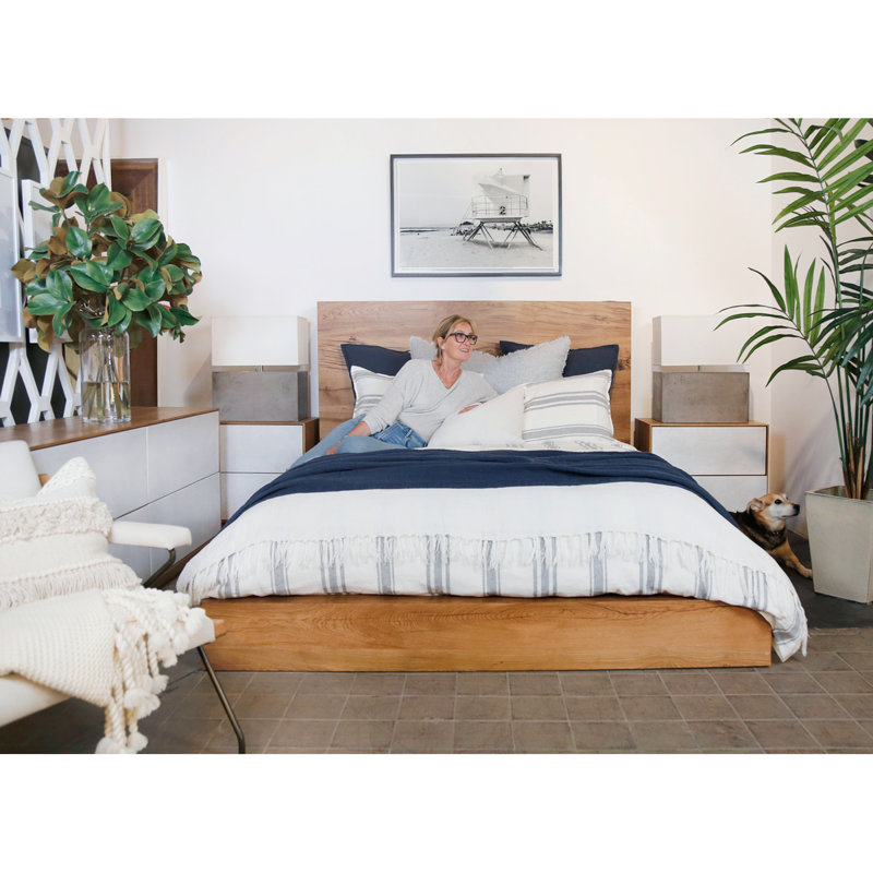 Jackson Striped Linen Duvet Cover, Cream/Graystone, Queen Duvet Cover