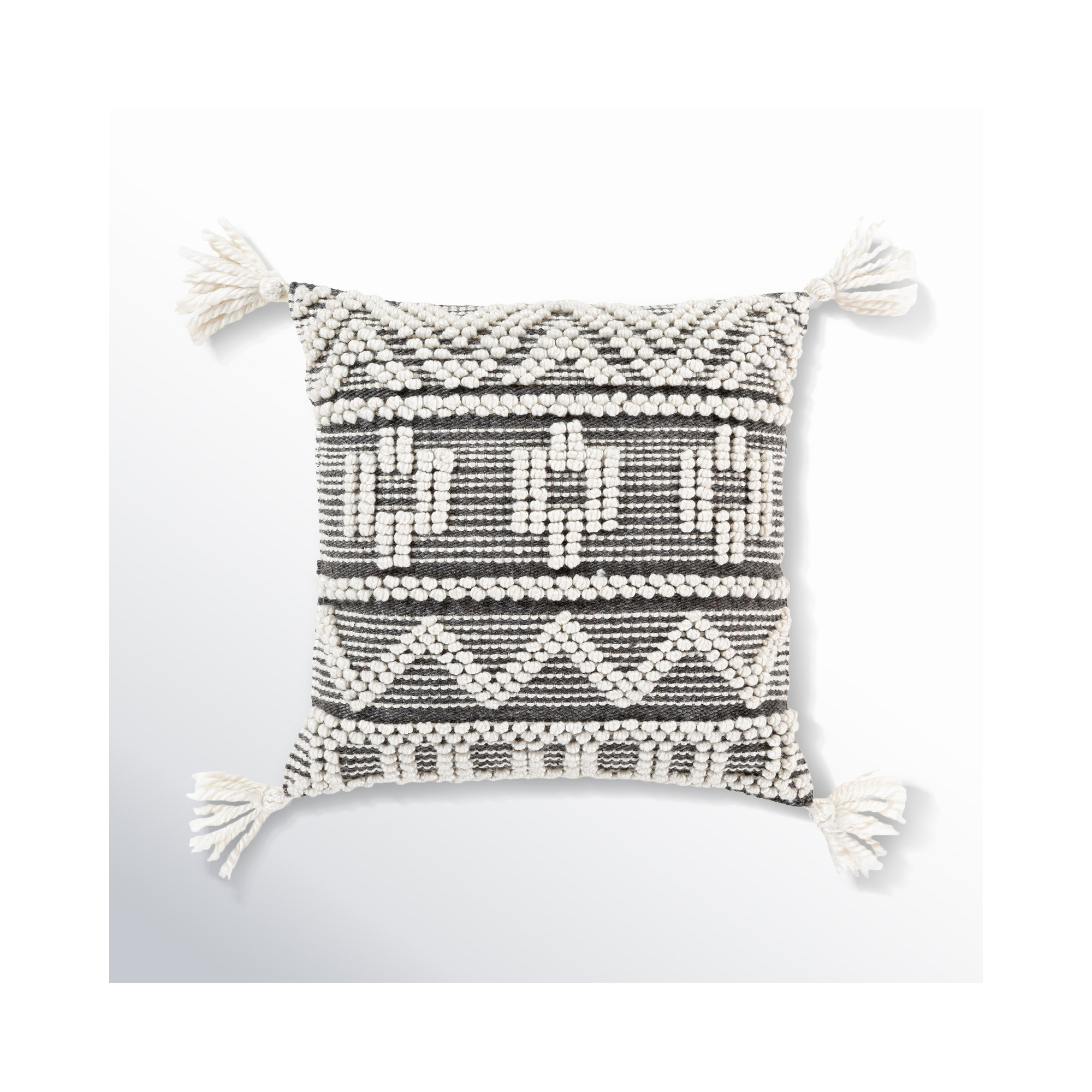 Reni Ikat Cotton Throw Pillow, 18" x 18", Down