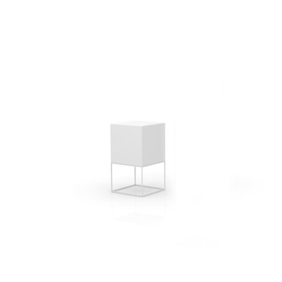 Vela Matte Ice White Battery Powered LED Outdoor Table Lamp