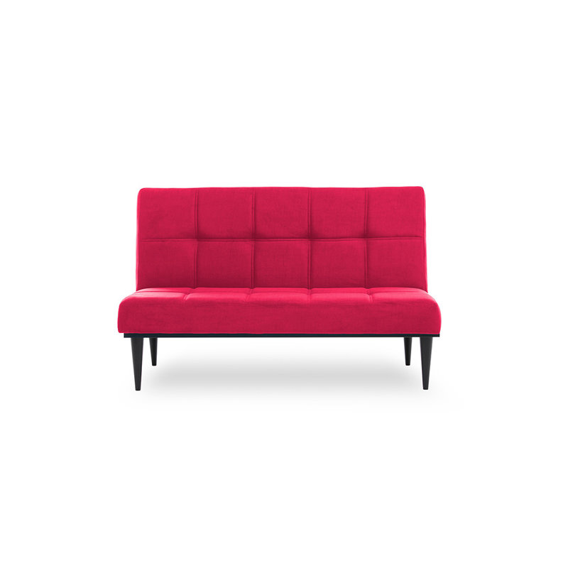 Canapé-lit rembourré 57,5 po, 100 % polyester fuchsia