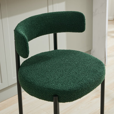 Chaises de salle à manger rembourrées Boucle