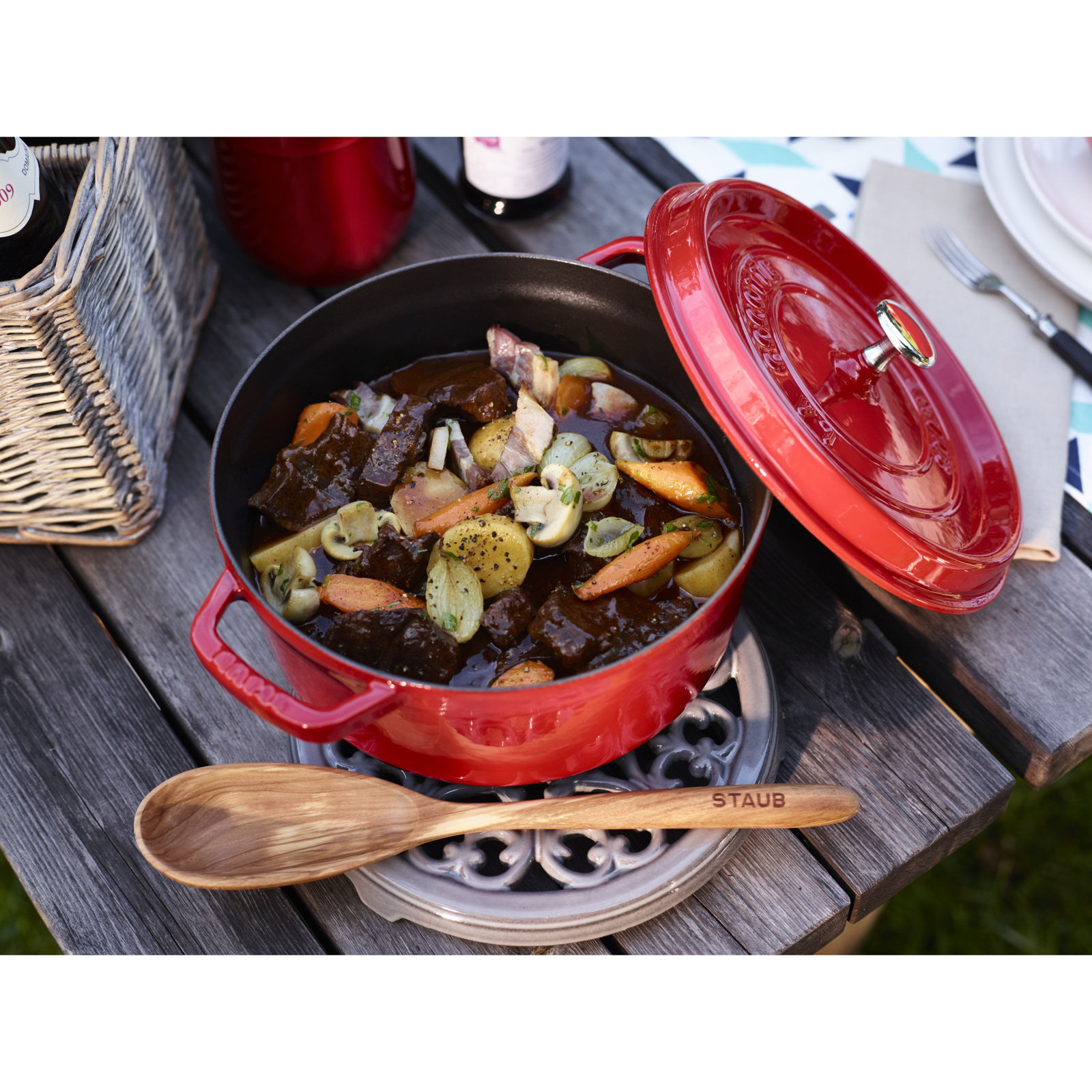 Staub Olivewood 12-inch Cooking Spoon