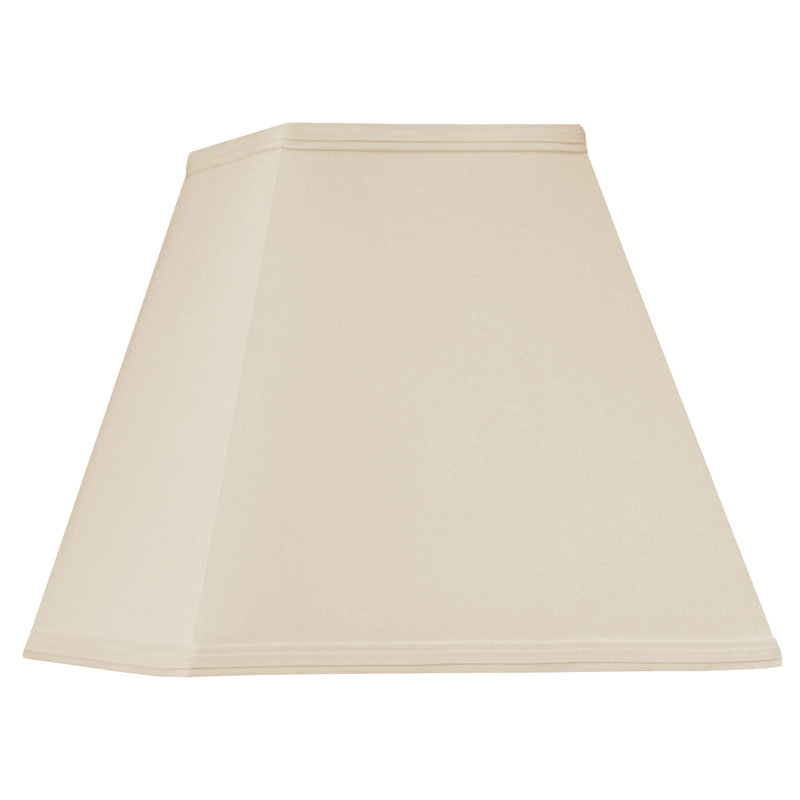 Abat-jour carré en lin H 8,5 po x l 10 po (araignée), Beige clair