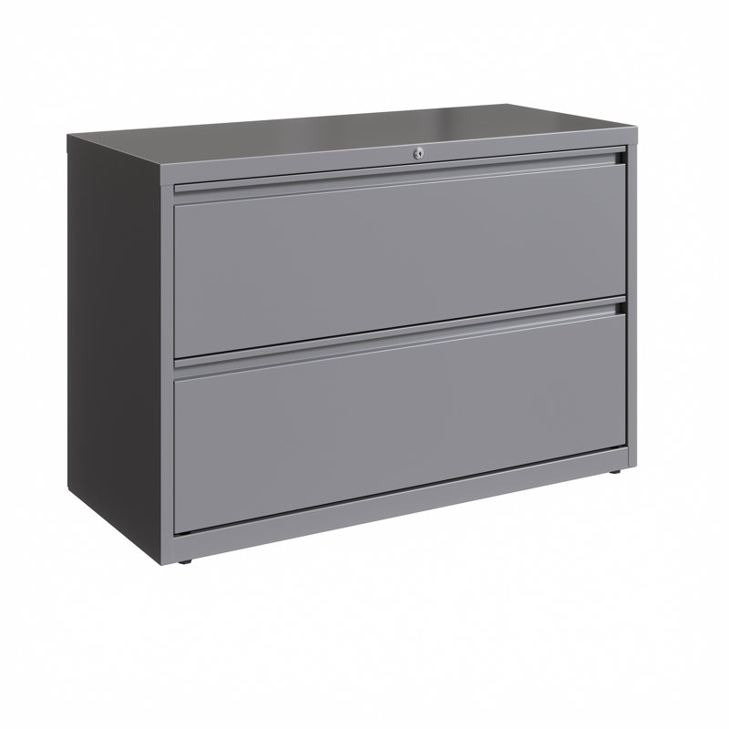 42'' Wide 2 -Drawer Steel File Cabinet, Arctic Silver
