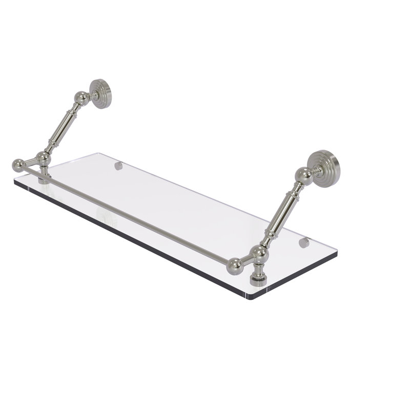 Hertzler Bracket Shelf, Satin Nickel, 7.3" H x 24" W x 8.6" D
