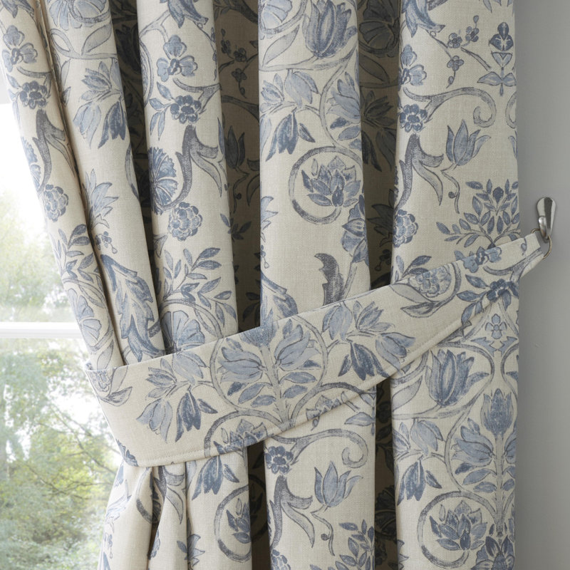 Averie Cotton Room Darkening Curtain Pair, Width 168 x Drop 229cm