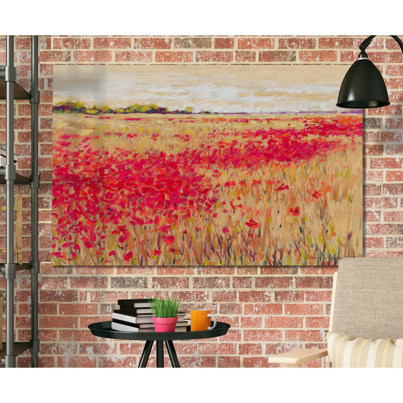 " Poppies ", 32" H x 48" W x 1.5" D, Wrapped Canvas
