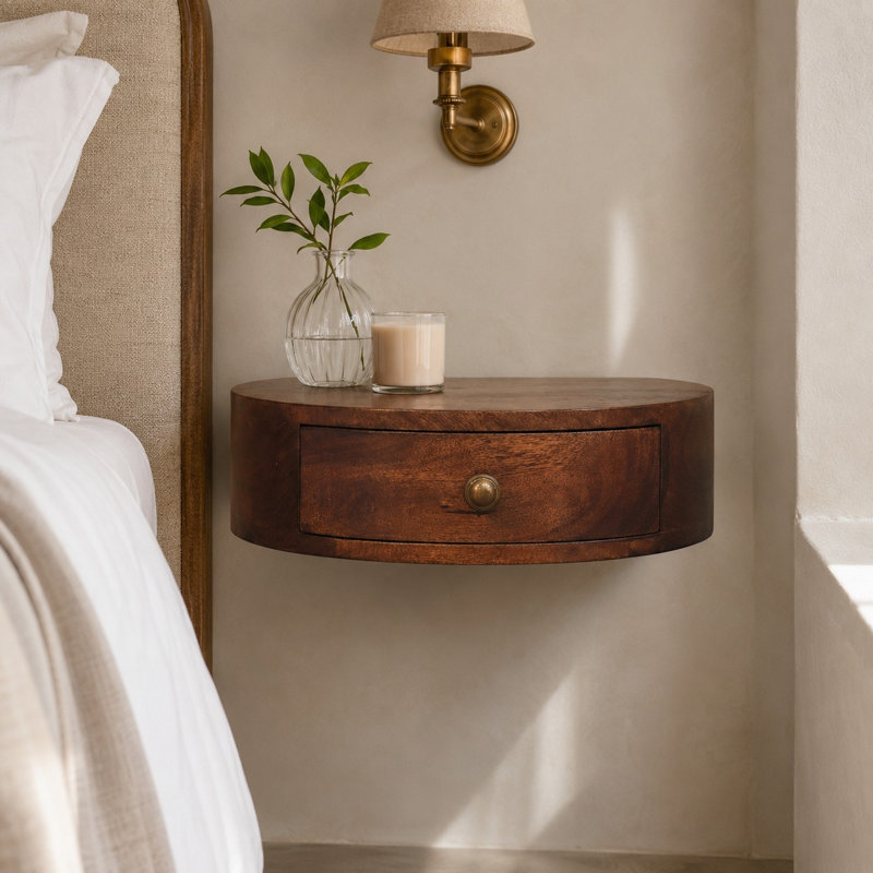 40cm W Solid Wood Bedside Table