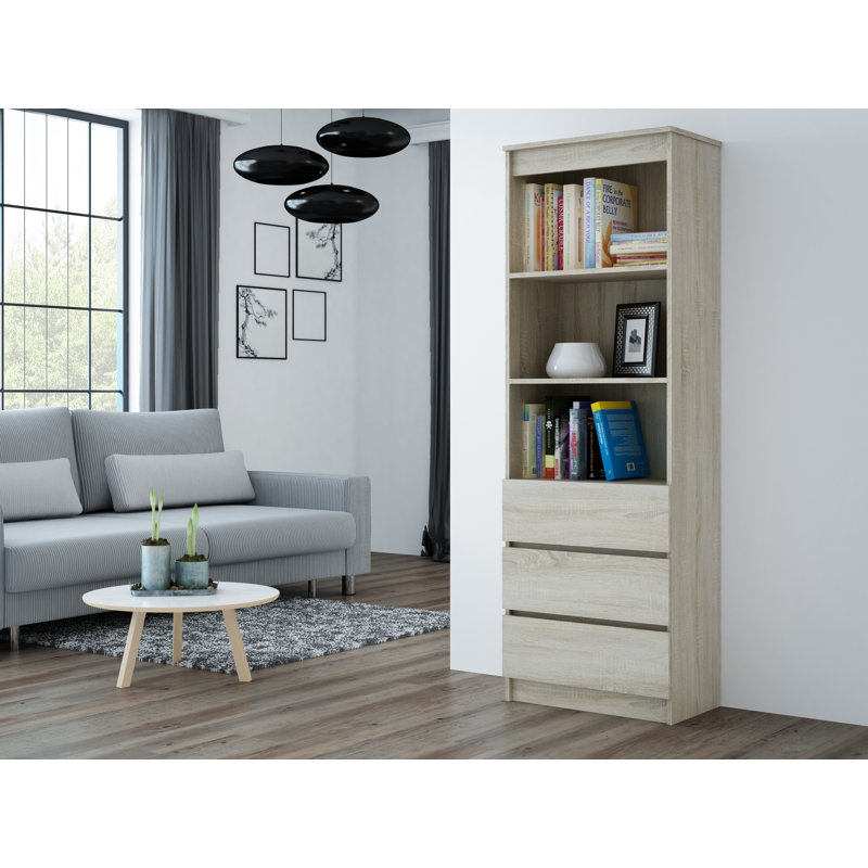 Ikin 180 cm H x 60 cm W Standard Bookcase, Sonoma