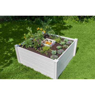 CLASSIC White Vinyl 4x4 Composting Garden