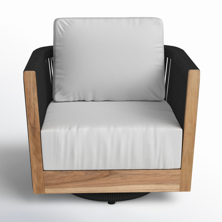 Aniston Teak Swivel Patio Chair with Sunbrella Cushions