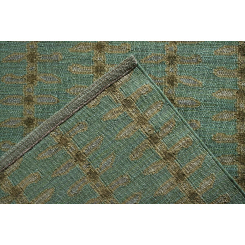 Scandinavian Wool Striped Area Rug, Rectangle 10' x 14'