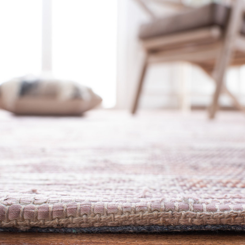 Tapis taupe tissé à plat à la main Joppatowne, Rectangle 4 pi x 6 pi