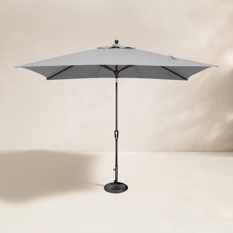 Parasol de marché rectangulaire 10 pi x 6,5 pi Launceston, Toile Sunbrella® Aruba, Noir