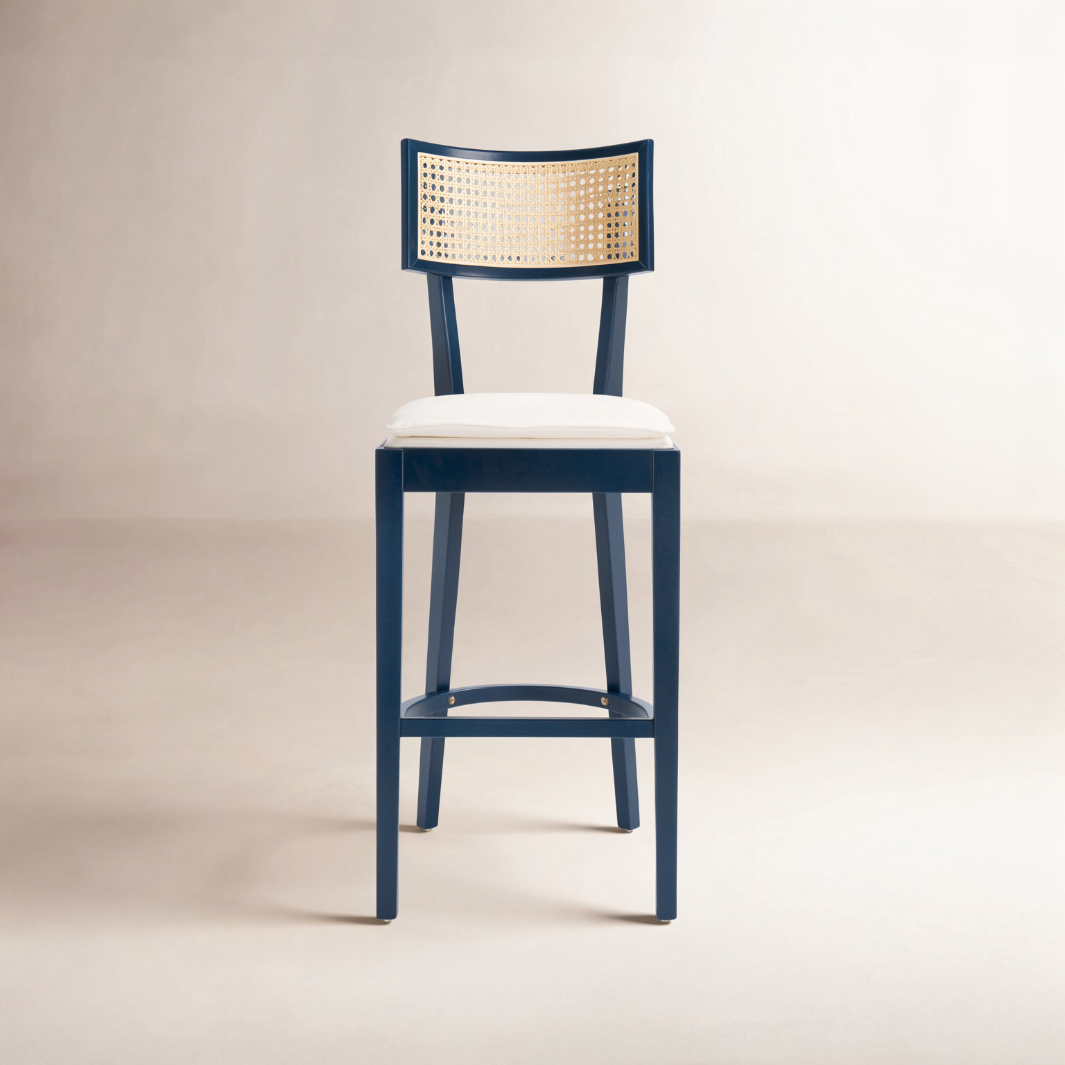 Tarrington Bar and Counter Stool, Bar Stool (30.5" Seat Height), Natural/Navy