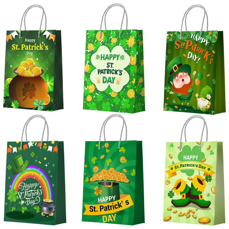 St. Patrick's Day Party Supplies, 24 Pcs Saint Patricks Day Gift Bags