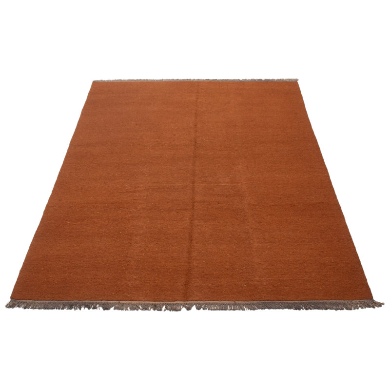 Tapisserie naturelle brune Kilim 6 pi 8 po x 9 pi 10 po
