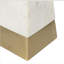 Lampe de table pyramidale blanche et dorée de 15 po x 26 po avec abat-jour tambour (assemblage de l'abat-jour requis)