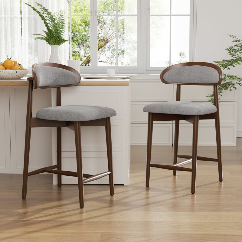 Upholstered Solid Wood Dining Chair With Footrest - Stylish And Comfortable Side Chair, Khaki