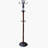 73" Tall Chrome and Wood Coat Rack-992893950