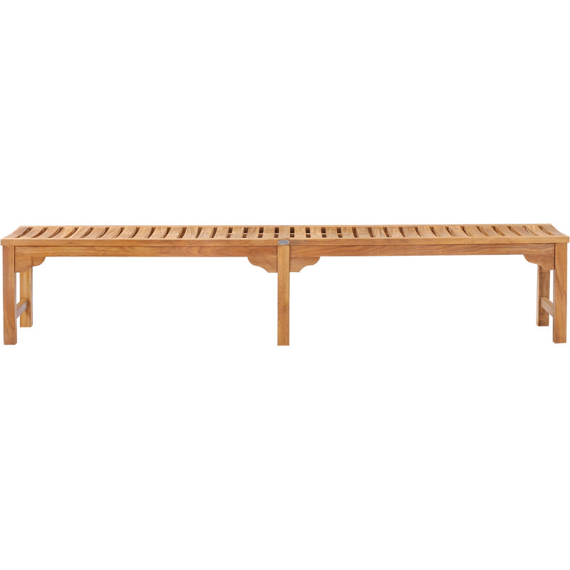 Santa Monica Outdoor Teak Dining Bench, 18" H x 118" W x 18" D
