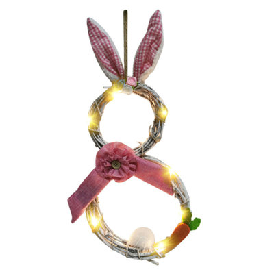 Faux Lighted 9.8'' Wreath