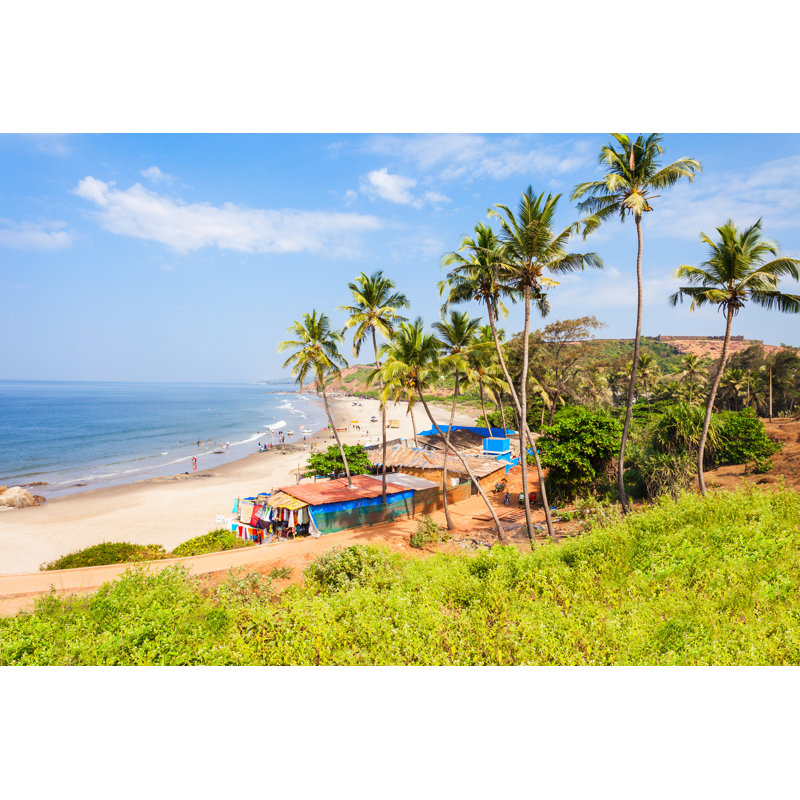 Beach In Goa, India by Saiko3p - Wrapped Canvas Print, 20cm H x 30cm W x 3.8cm D