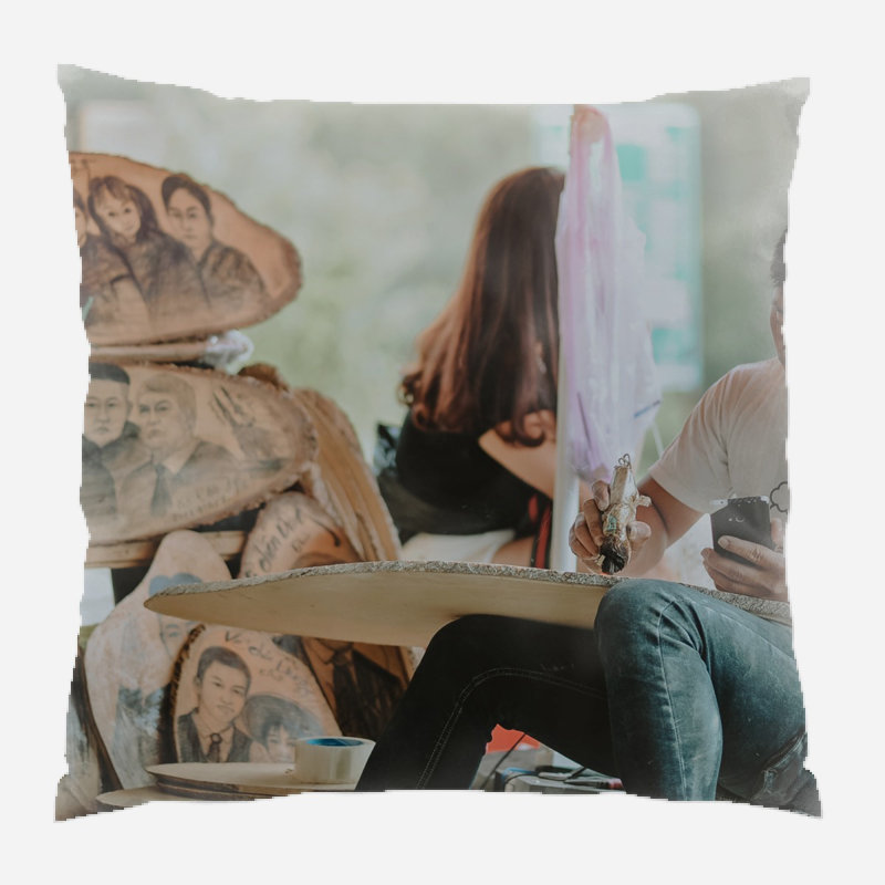 Bodnar Draw Throw Pillow, Microsuede, Indoor