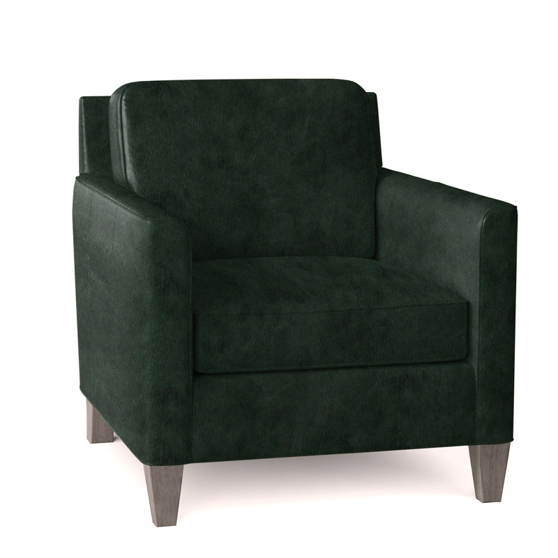 Yorba Leather Armchair, Aspen Lenado Brown Genuine Leather, Stone