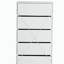 5-Drawer Dresser with Large Fabric Drawers, White