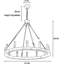 Lustre en roue de chariot à 12 lumières avec hauteur réglable, luminaire rond en fer et en bois de noyer pour une utilisation intérieure / extérieure, douille E12-1151930682-1151930684-1151930687