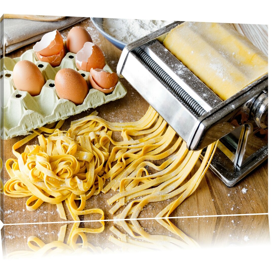 Leinwandbild Nudelmaschine Pasta Italia