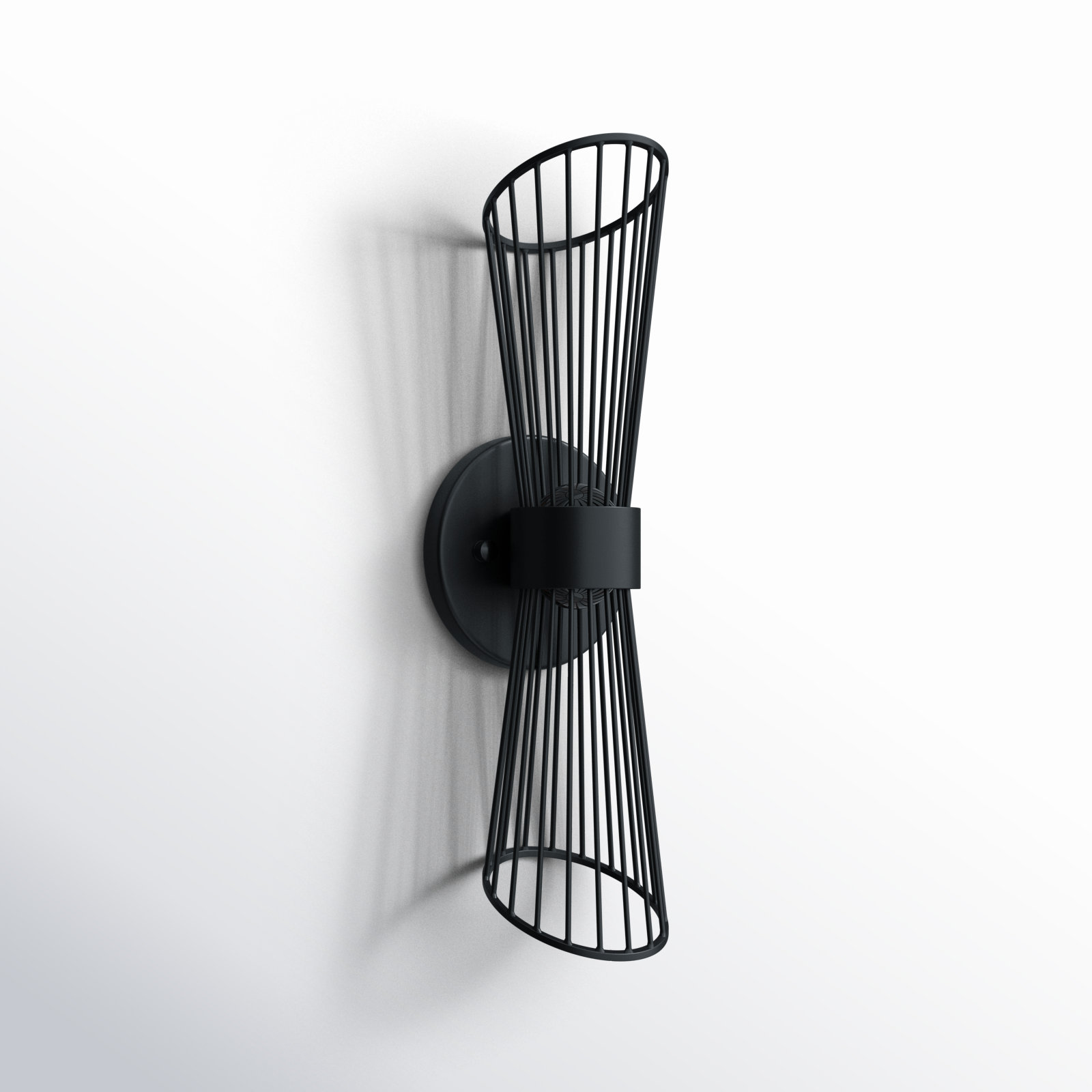 Gazania Single Light Dimmable LED Wallchiere, Black