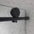 5476 BLACK Frameless One Fixed And One Shifted Shower Door