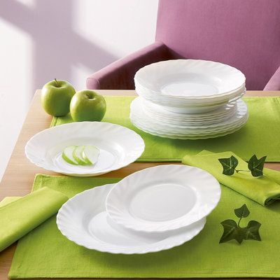 Trianon Opal 18 Piece Dinnerware Set, Service for 6