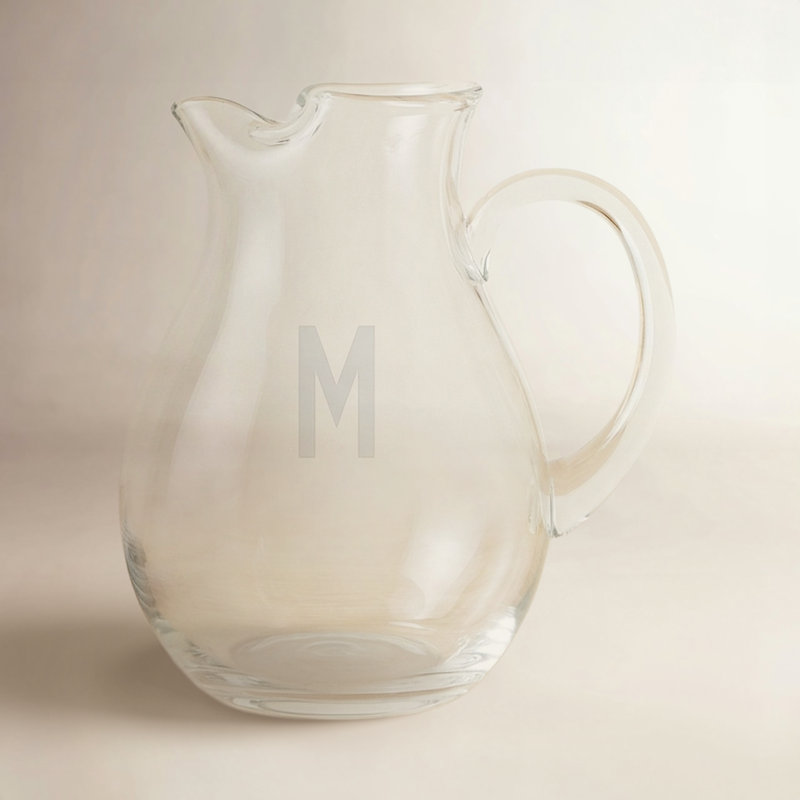 90 oz monogrammé Pichet, Oui, Bloc simple