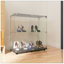 Vitrine en verre trempé, armoire à vin, armoire de rangement, classeur, avec bande lumineuse à DEL Bluetooth, roulettes pivotantes verrouillables, convient aux sols inégaux, peut être placé n'importe où, couleur: noir-1262367283-1269834483