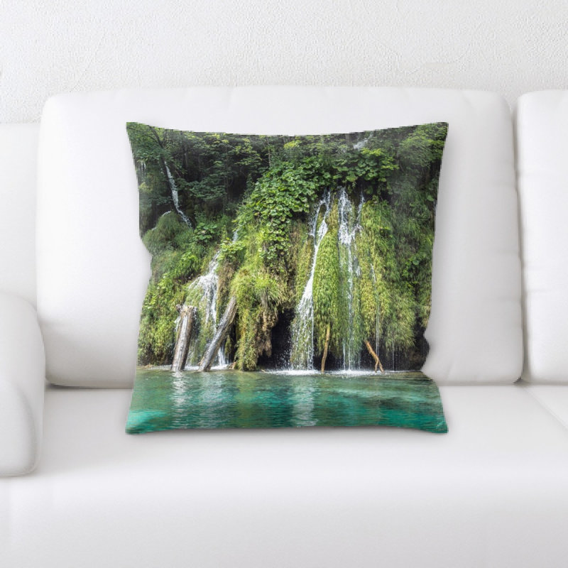 Waterfall Microsuede Reversible Throw Pillow