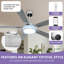  Ventilateur de plafond moderne intelligent 52 po avec lumières Smart-121081126-121081124