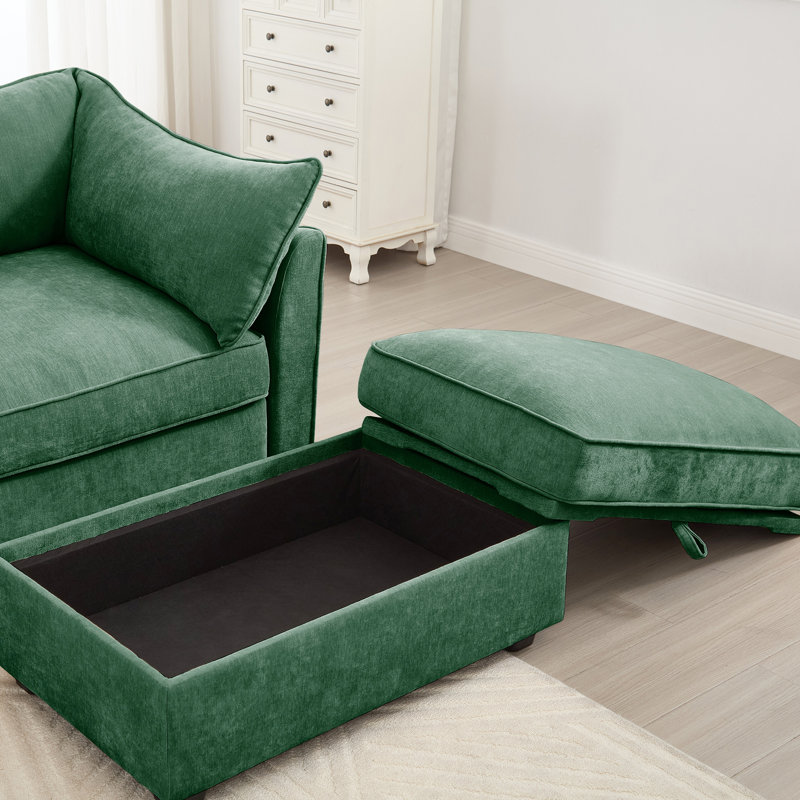 In Chenille, Unique Structural Design, Pull - Out Storage Under Each , Wear And Comfortable, Different Color Options Chenille Featuring Integrated Comfortable , Suitable For Nordic Homes