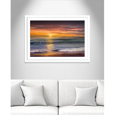 «Sundown Descanso Beach», reproduction encadrée